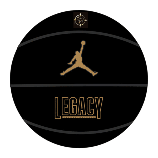 Balón Jordan Legacy x Goats Field – Negro y Dorado
